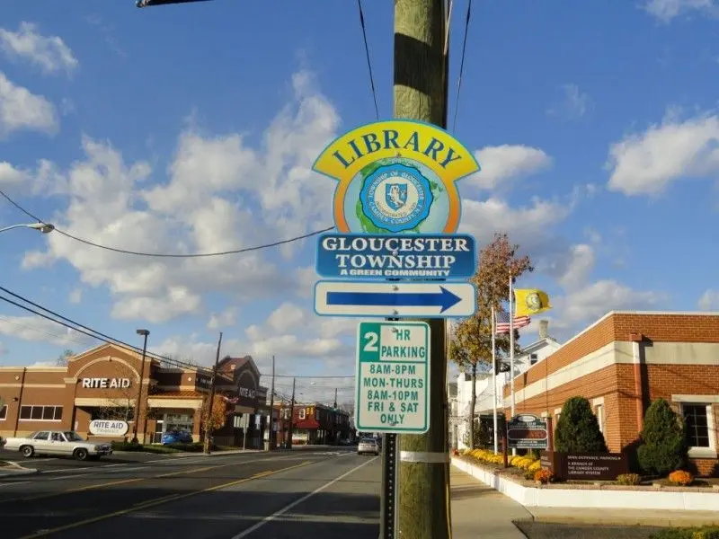 A street sign in Gloucester Township, NJ where we offer House cleaning services