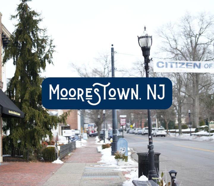Moorestown, NJ sign the winter streets