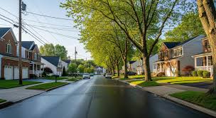 A beautiful clean street in Stratford, NJ where Tina's Clean Team offers neighbors house cleaning services